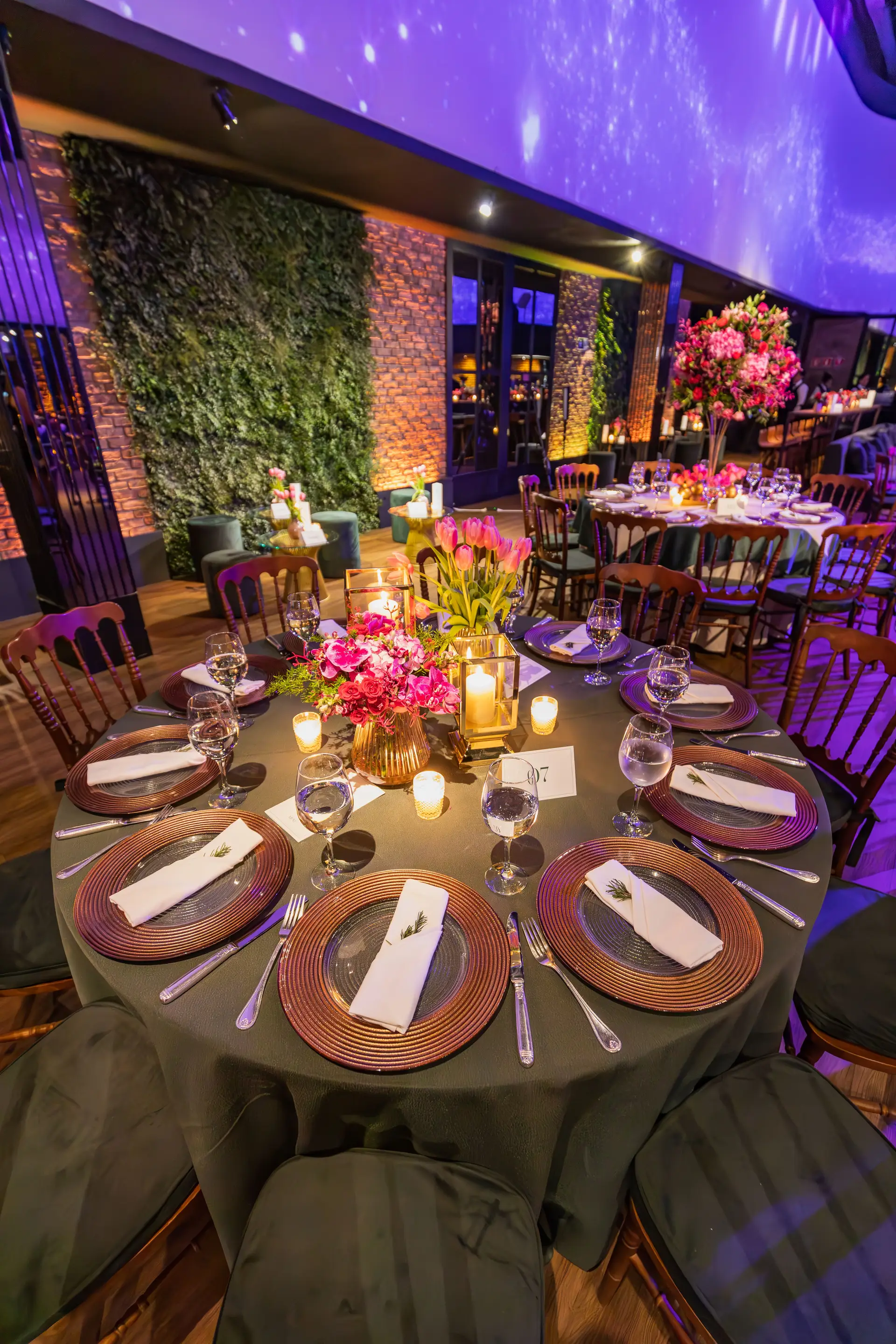 Vibrant dining area