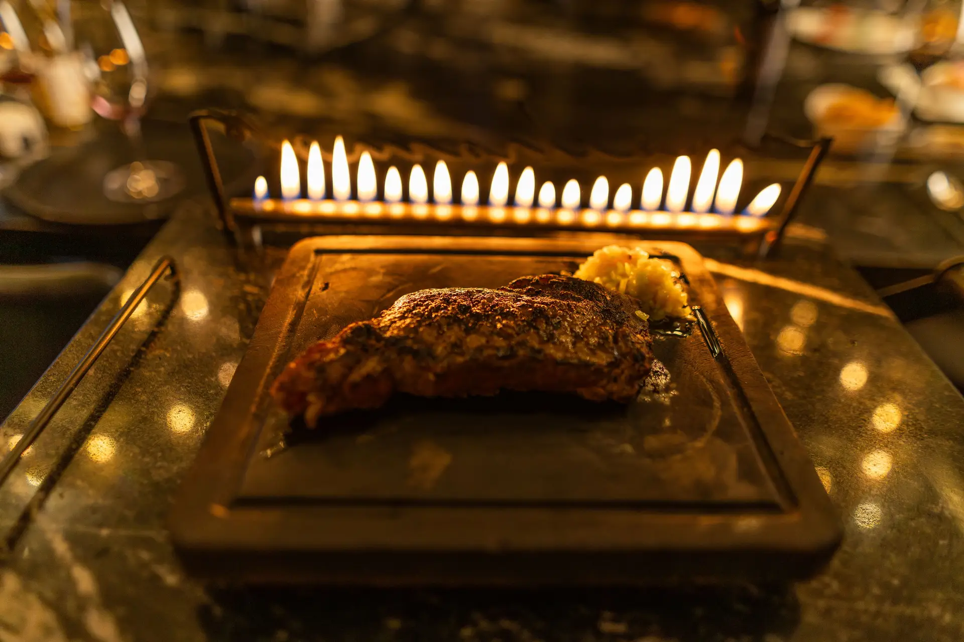 Flambé Steak