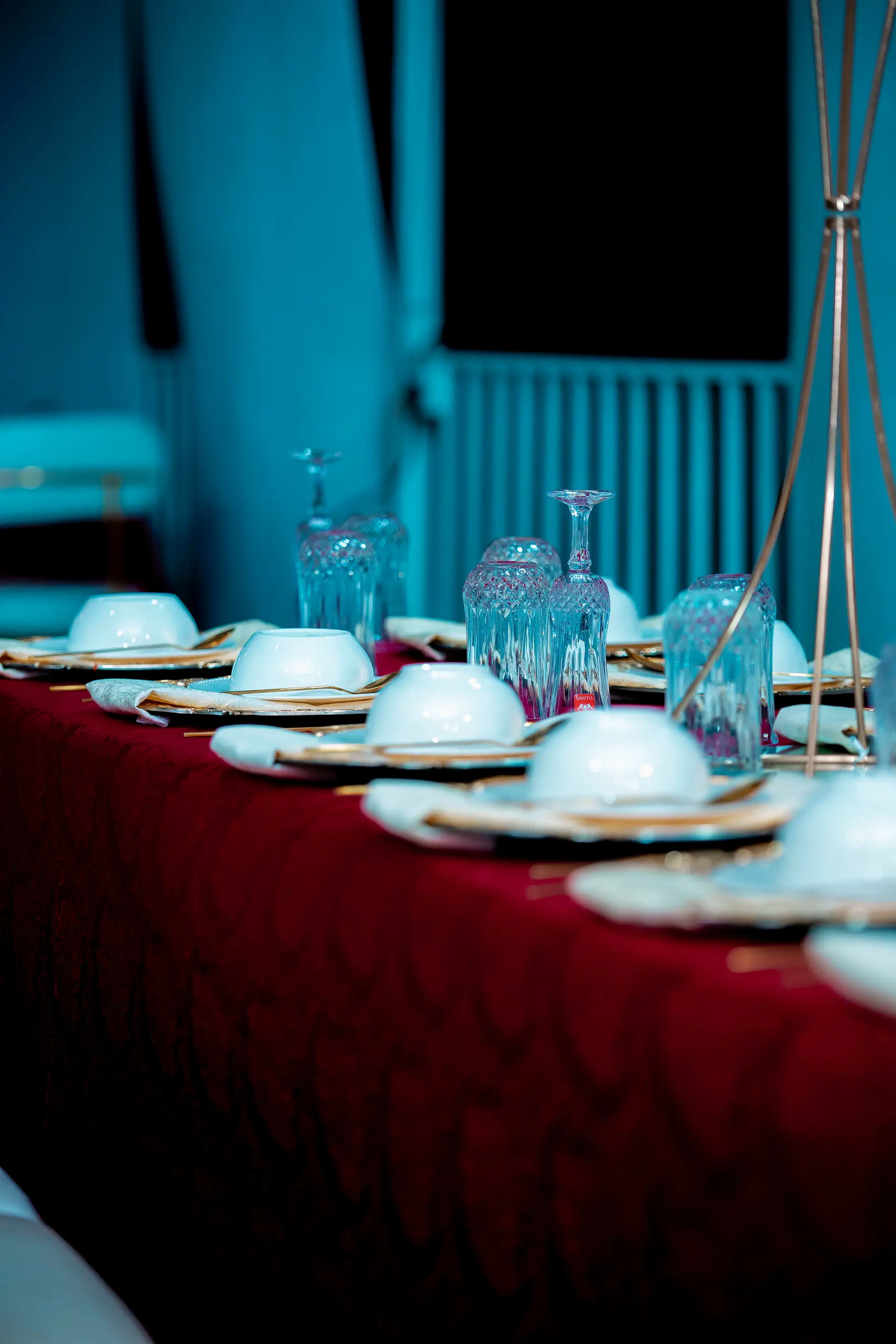 Crystal glass setup